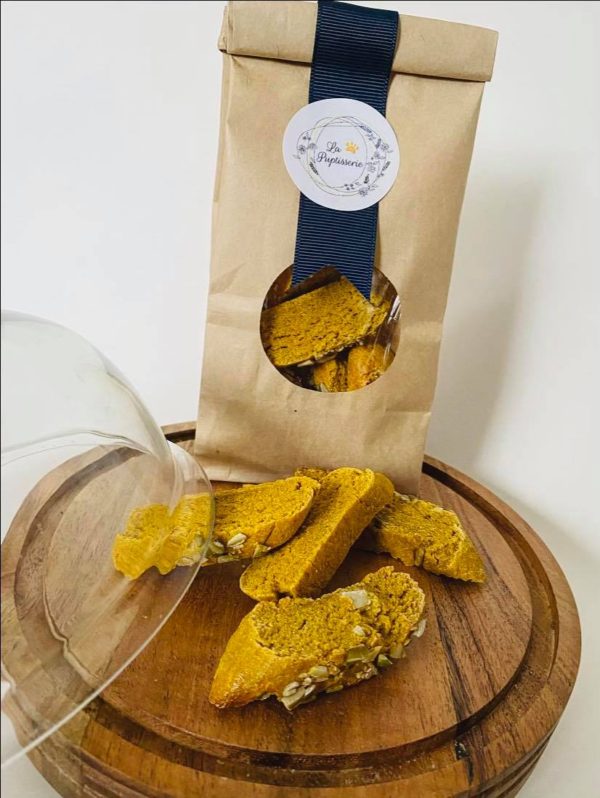 Pumpkin Biscotti dog treats